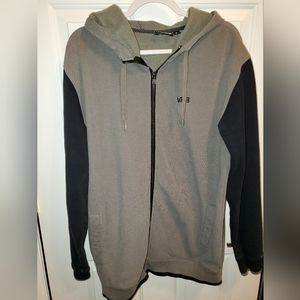 Vans Men's Full Zip Jacket XL Two Tone Black Gray